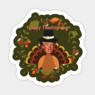 thanksgiving trump turkey funny donald trump Sticker